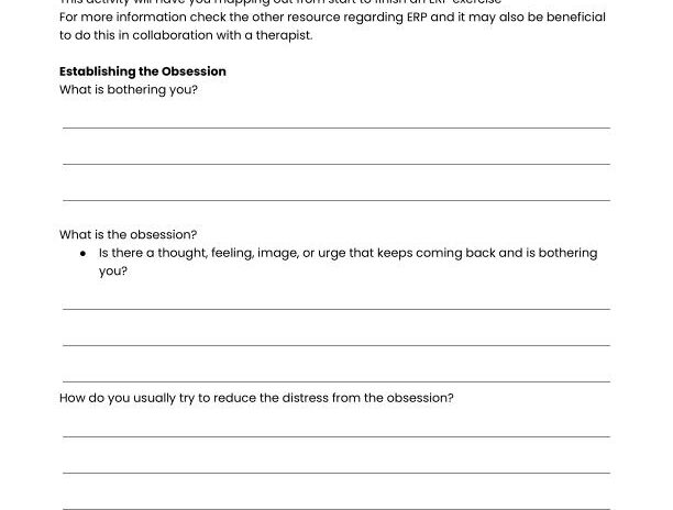 Exposure and Response Prevention Worksheet - image
