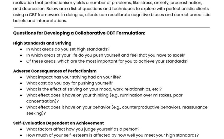 Treating Perfectionism: Cognitive Strategies - image