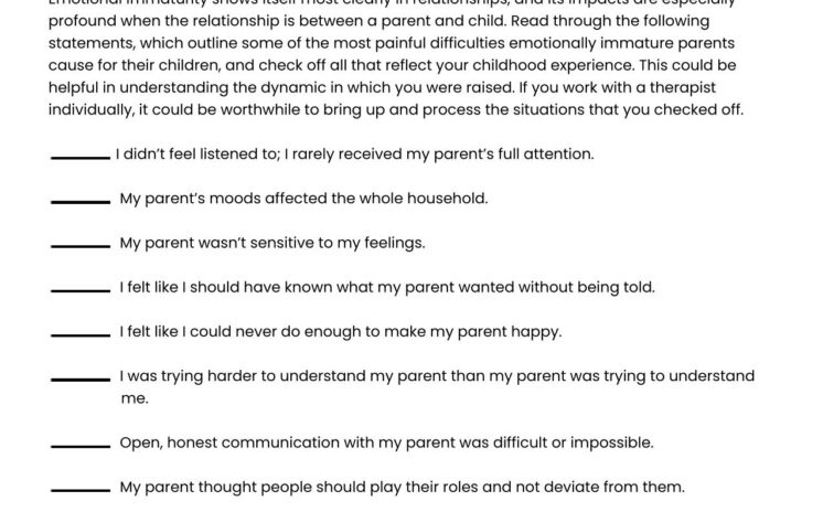 Assessing Your Childhood Difficulties with an Emotionally Immature Parent - image